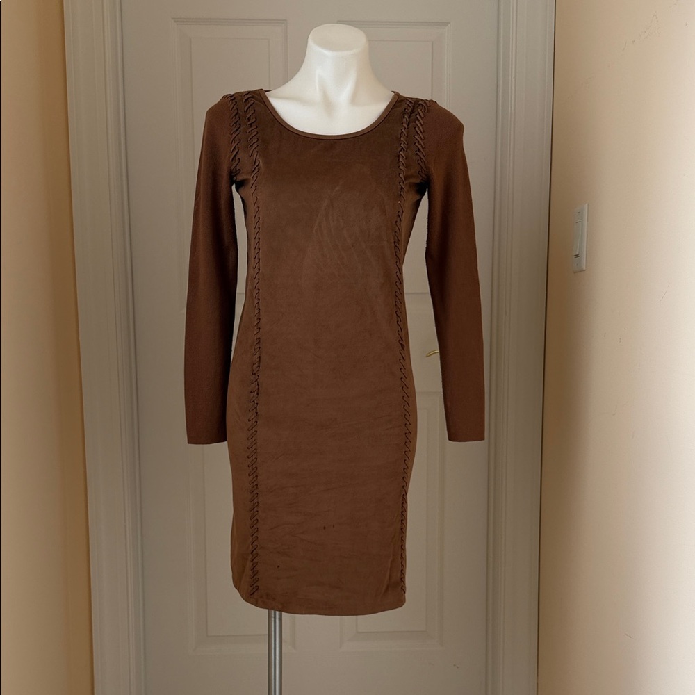 INC International Concepts Tan Long Sleeve Dress